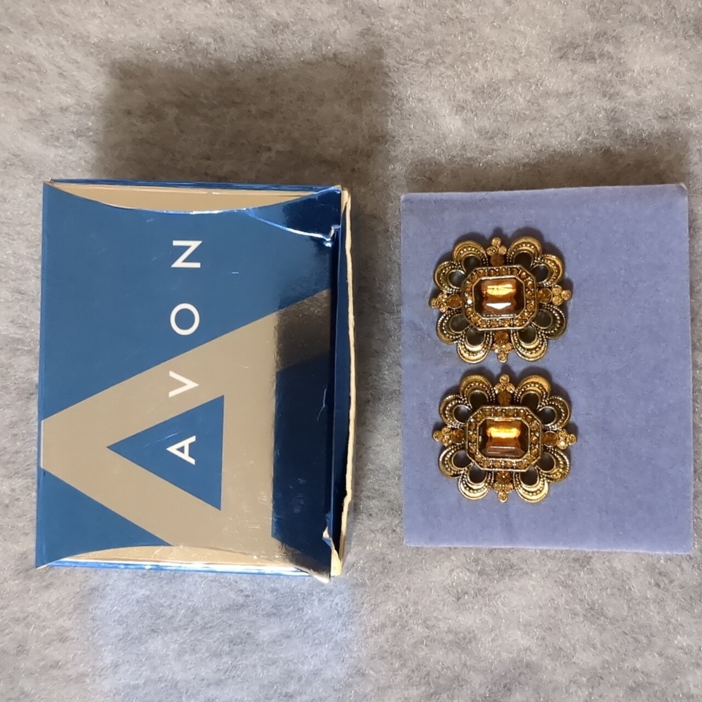 Avon Topaz Color Beaded Earrings 2004 - Picture 2 of 9